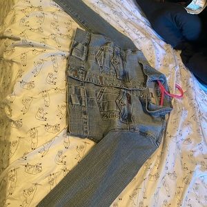 Long sleeved jean jacket